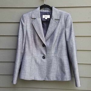 LeSuit Gray Tweed 2 Button Blazer size 8